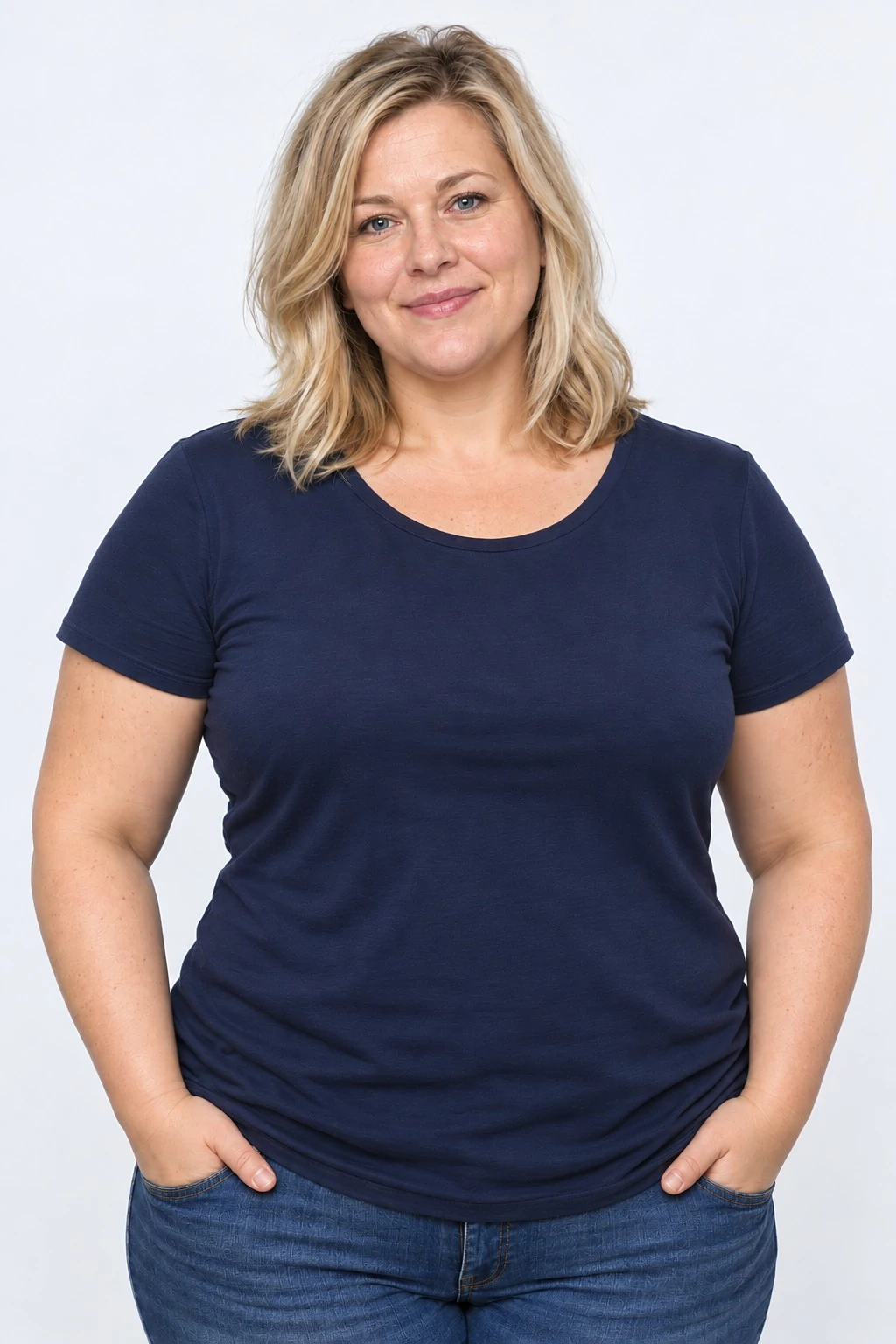 Illustration of the same model after steady weight loss