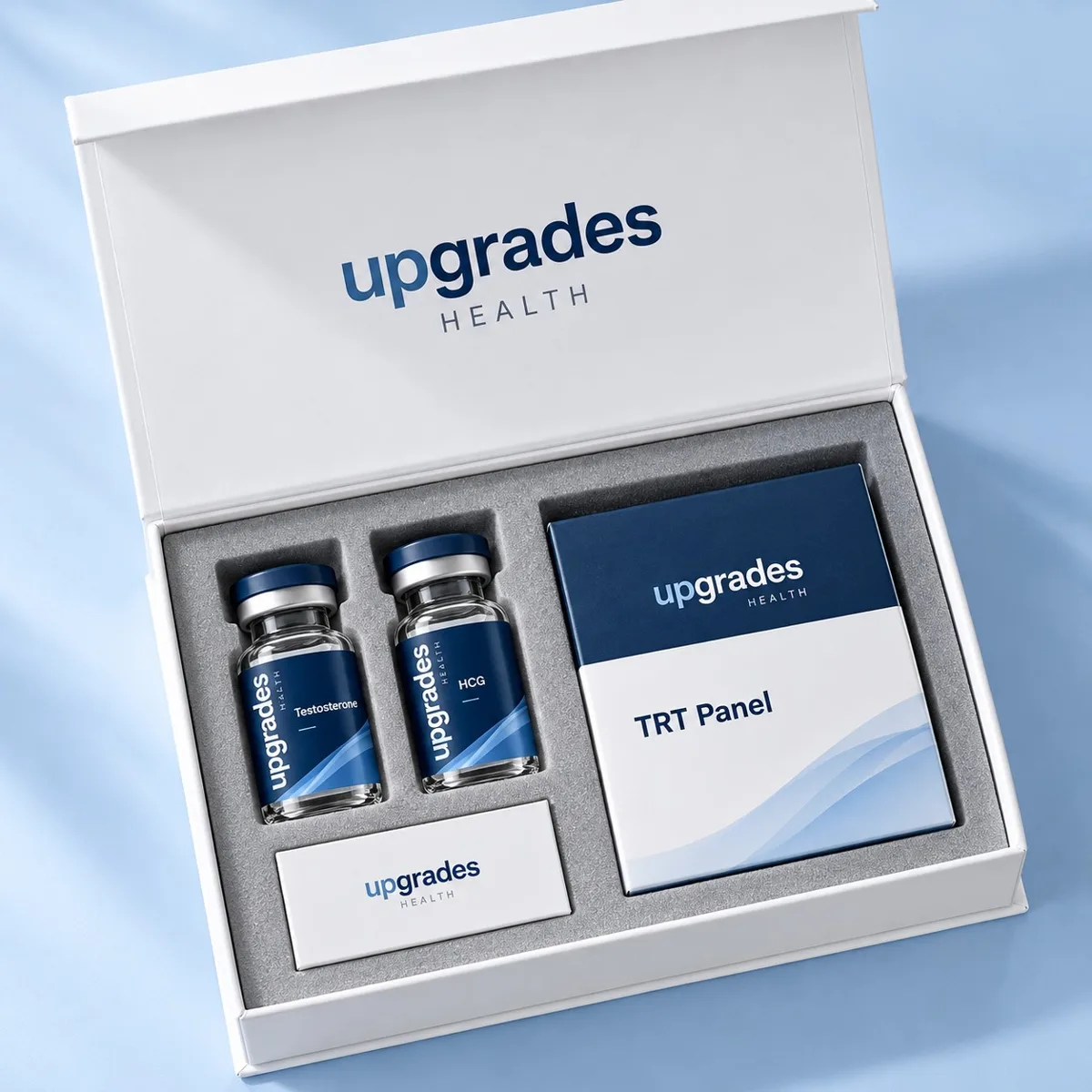 Upgrades Health kit box with the TRT, HCG & Labs protocol